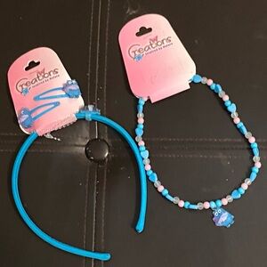 NWT 2 pc set owl headband and matching necklace